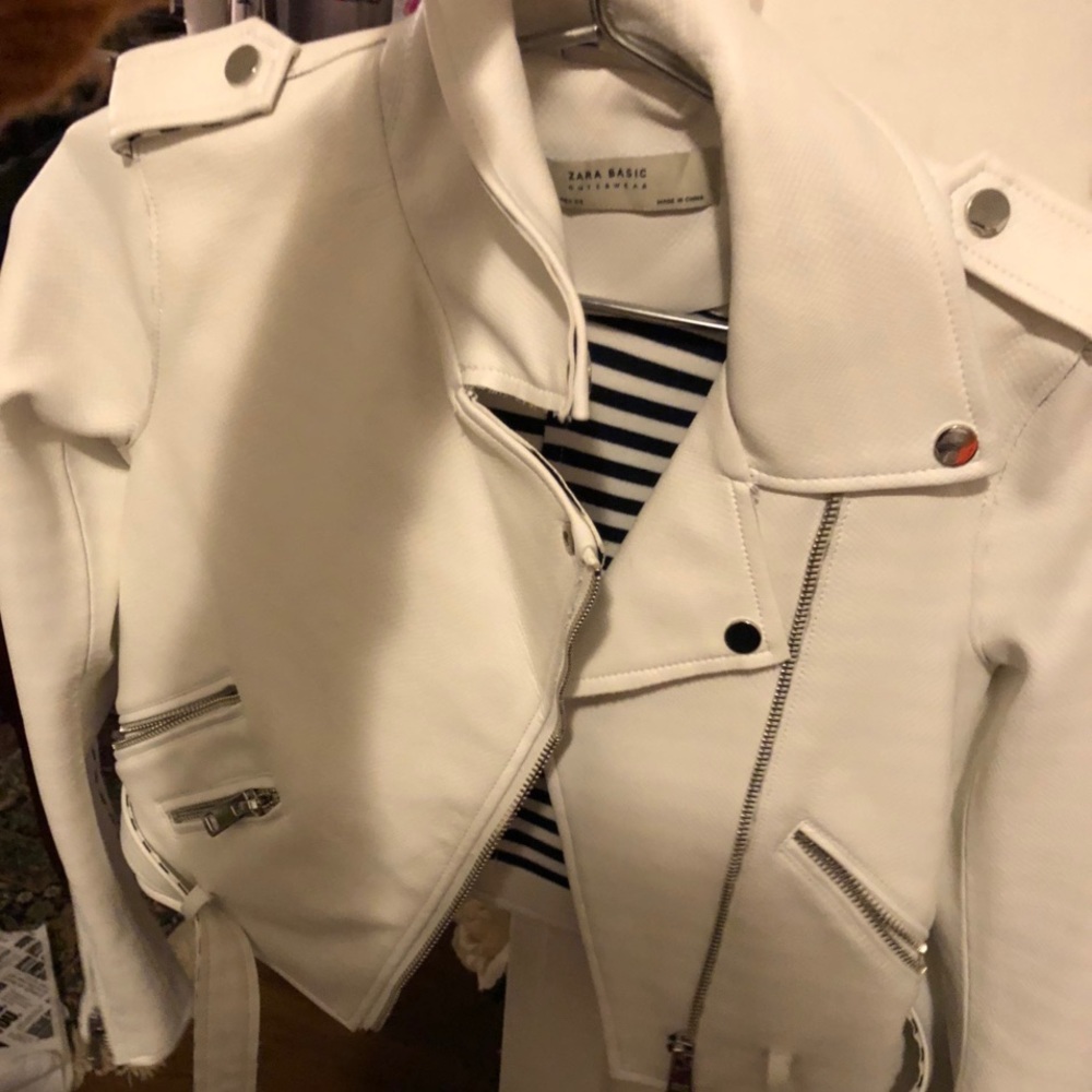Zara faux leather jacket